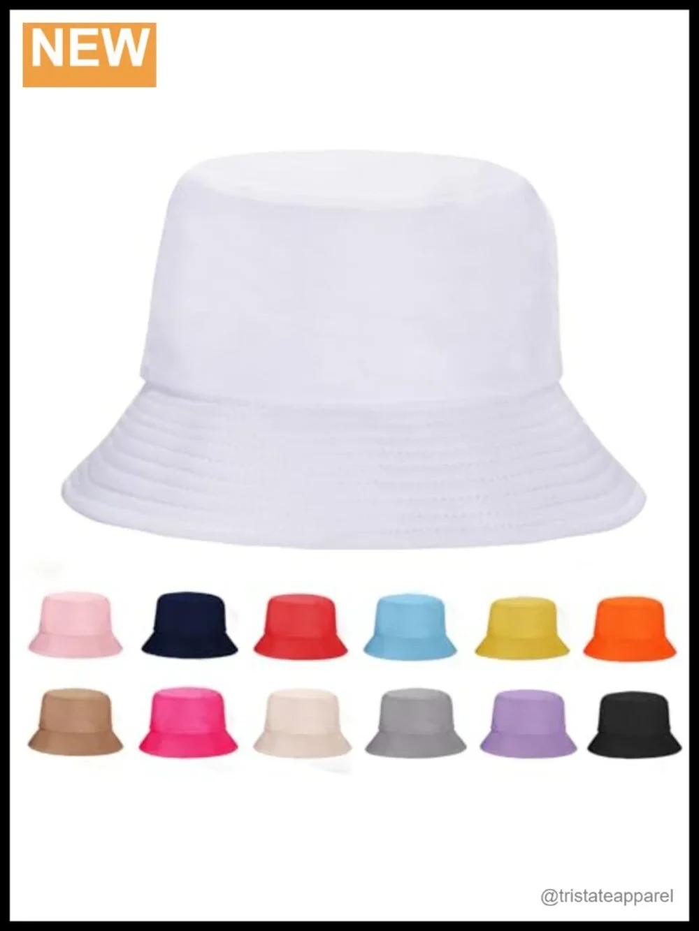 100% Cotton Unisex Bucket Hat UPF 50+ Sun Protection Foldable Travel Beach